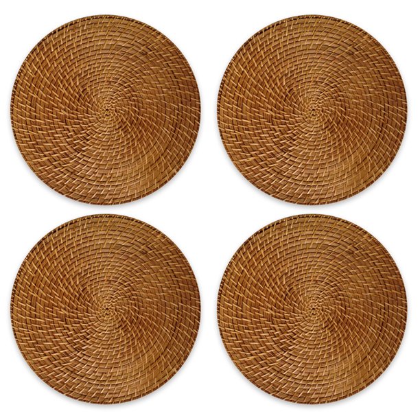 Set of 4 Woven Rattan Placemats PC273120