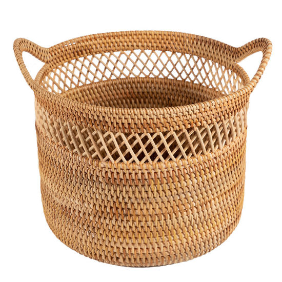 Woven Rattan Laundry Basket Storage Basket BK323118