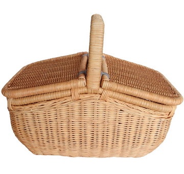 Rattan Basket with Lids and Handle BK323132